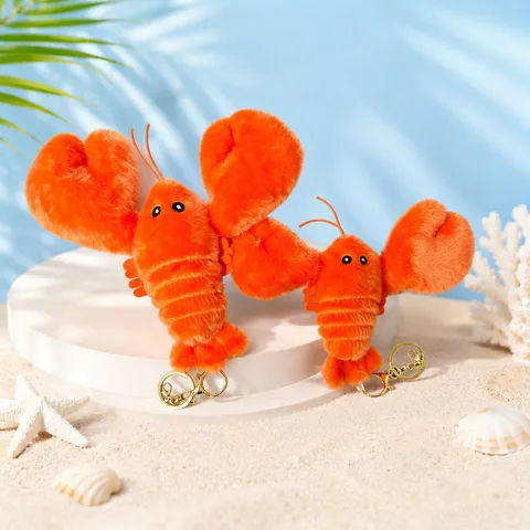 Charitomeno Kartoen Astakos Plexi Paichnidi Kremasto Malako Stuffed Animal Doll Bag Hanging Ornament Keychain Gift