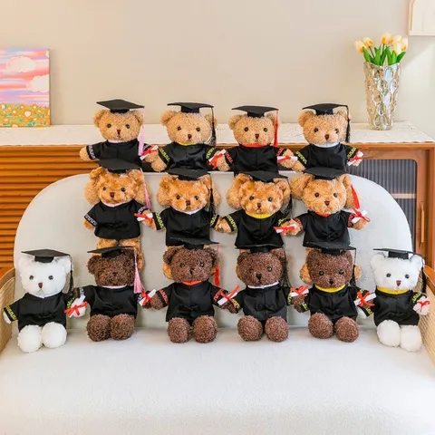 Osito de Peluche de Graduación Animal de Peluche Osito Doctor Con Uniforme Académico Lindo Regalo de Graduación