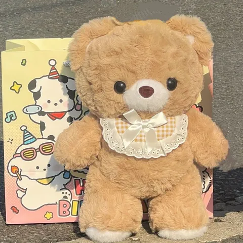 Lindo Osito De Peluche Juguete Suave Muñeca De Poliéster Lindo Animal Compañía Regalo De Cumpleaños Decoración De La Habitación