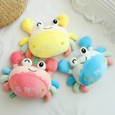 Lindo Peluche de Cangrejo Animal de Peluche Muñeca Suave Juguete Creativo de Máquina de Pinzas Almohada de Cangrejo Regalo para Niños