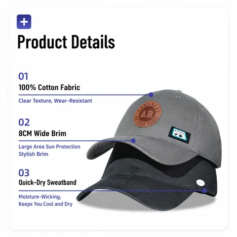 Gorra de Béisbol de Algodón Puro Lavado Unisex Ajustable Casual Sombrilla Dad Hat Color Sólido Deporte al Aire Libre