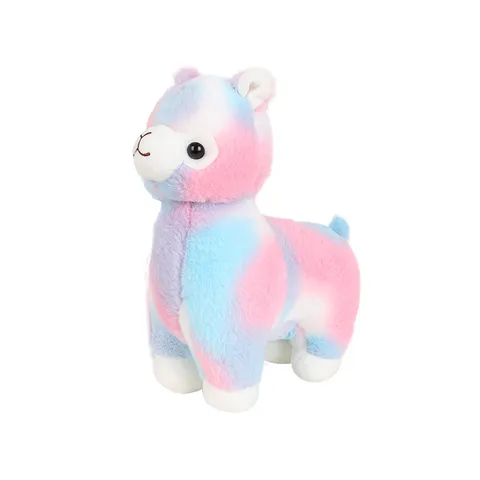 Juguete de Peluche de Alpaca Arco Iris Colorido Animal de Peluche Muñeca Suave Linda Para Niños Máquina de Garra Regalo de Fiesta de Boda