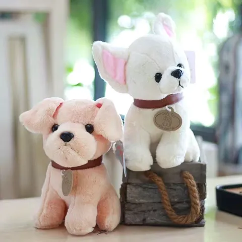 Juguete de Peluche de Husky de Simulación Lindo Muñeco de Animal de Peluche Suave Peluche Corto Algodón PP Regalo