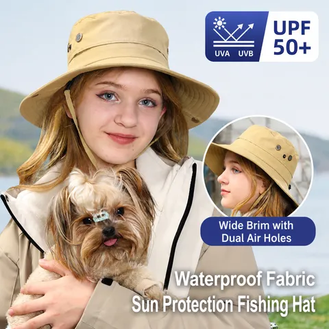 Sombrero de Pescador de Protección Solar de Verano Plegable Transpirable Sombrero de Ala Ancha