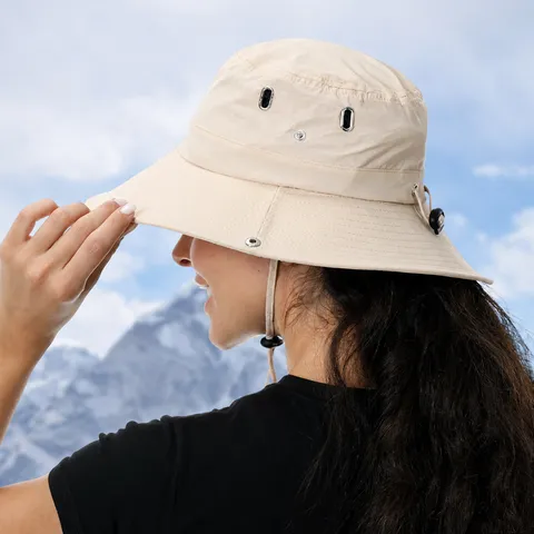 Sombrero de Pescador de Protección Solar de Verano para Mujer Ala Ancha Plegable Anti-UV Casual
