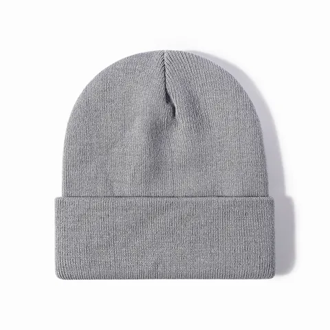 Unisex Color Sólido Grueso Cálido Invierno Gorro de Punto Casual Suave Acrílico Beanie Sombrero Para Hombres y Mujeres Exterior