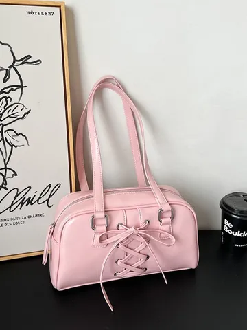 Women's PU Leather Underarm Shoulder Bag Vintage Solid Color Casual Commuter Pillow Bag Fashion Handbag Purse