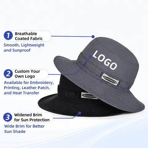 Sombrero de Pescador Bordado para Acampar al Aire Libre Estilo Japonés Cordón A Prueba de Viento Protección Solar Unisex