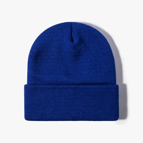 Unisex Color Sólido Grueso Cálido Invierno Gorro de Punto Casual Suave Acrílico Beanie Sombrero Para Hombres y Mujeres Exterior