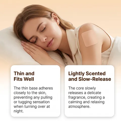 Patch de Soulagement du Sommeil aux Herbes Aide au Sommeil Profond Extrait Naturel Patch de Soin Corporel Apaisant