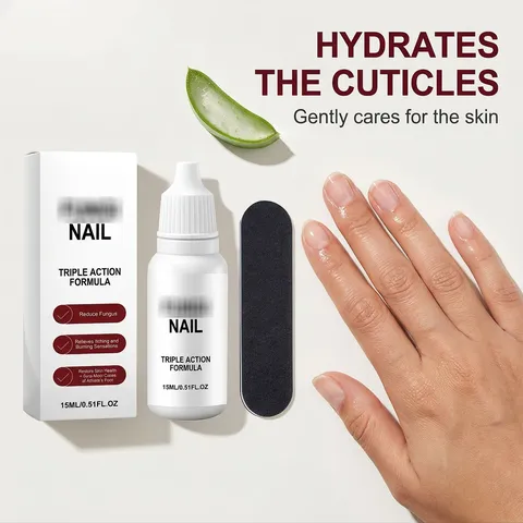 Nail Repair Solution Liquid Moisturizing Nourishing Care Treatment With Nail File For Finger Care Daily Beauty