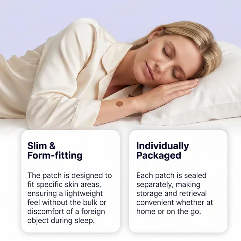 Herbal Sleep Care Patch Thin And Breathable Natural Herbal Extract Sleep Aid Patch For Nighttime Relaxation Body Care