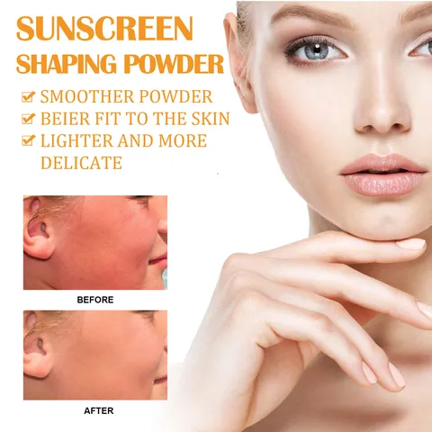 Poudre de Fixation Solaire Jaysuing Imperméable Contrôle de l'Huile Mat Poudre Libre Visage Translucide avec Pinceau