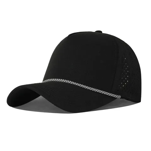 Gorra de Béisbol de Nailon de Secado Rápido Unisex Transpirable Malla Láser Exterior Protección Solar Cordón Ajustable Sombrero Deportivo