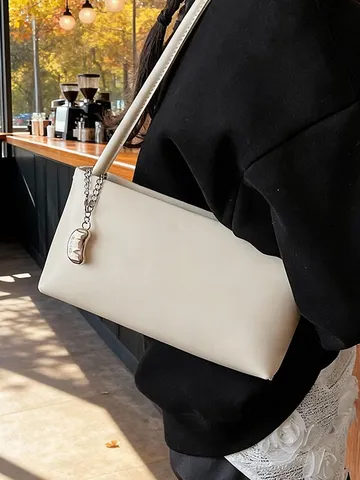 Γυναικεία Τσάντα Baguette από Δέρμα PU Μόδας Αστικό Μινιμαליιστικό Casual Τσάντα Ώμου Μασχάλης Μονόχρωμο Ραφές