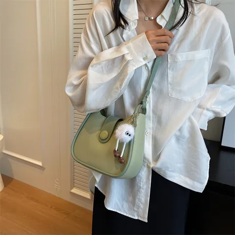 Minimalist Τσάντα Bucket από Δέρμα PU για Γυναίκες Retro Color Block Χιαστί Τσάντα Ώμου με Πλούσιο Κρεμαστό Μοντέ Sάντα Χειρός