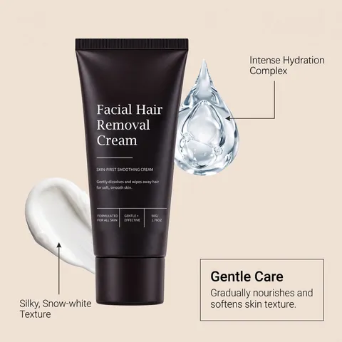 Crème Dépilatoire Visage Douce Crème De Traitement De Soin De La Peau Lisse Hydratante Nourrissante Apaisante Pour Femmes