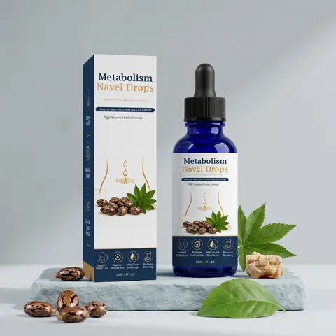 Plant Extract Body Navel Care Drops Herbal Formula Moisturizing Abdomen Skin Care Liquid Dropper Bottle