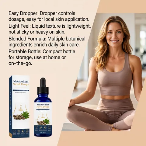 Plant Extract Body Navel Care Drops Herbal Formula Moisturizing Abdomen Skin Care Liquid Dropper Bottle