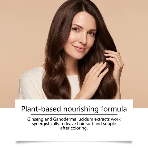 Plant Extract Nourishing Brown Hair Shampoo Gentle Formula Cleansing Hair Care Liquid Shampoo For All Hair Types