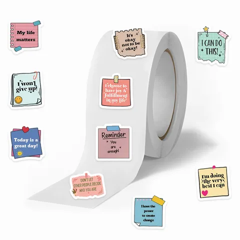 Rouleau d'Autocollants d'Affirmation Inspirants Citations Positives Autocollants De Motivation Pour Journal DIY Scrapbooking
