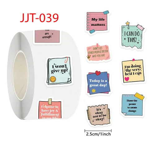 Rouleau d'Autocollants d'Affirmation Inspirants Citations Positives Autocollants De Motivation Pour Journal DIY Scrapbooking