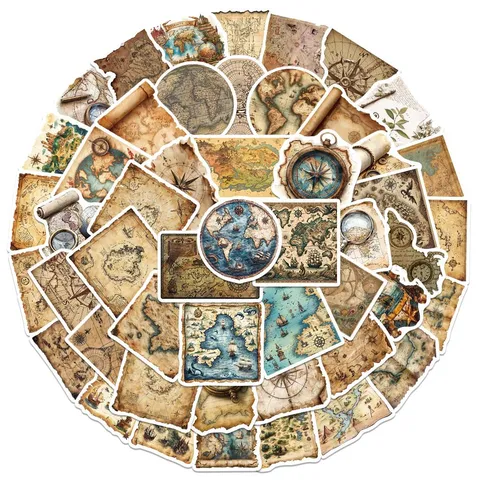 Adesivi Da Viaggio Mappa Del Mondo Retro Adesivi In Vinile Impermeabili Per Valigia Laptop Libro Arte DIY