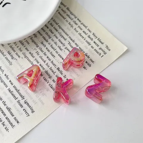 Acryl Buchstabenperlen Bunte Transparente Alphabet Perlen Für DIY Schmuckherstellung Armband Halskette Zubehör