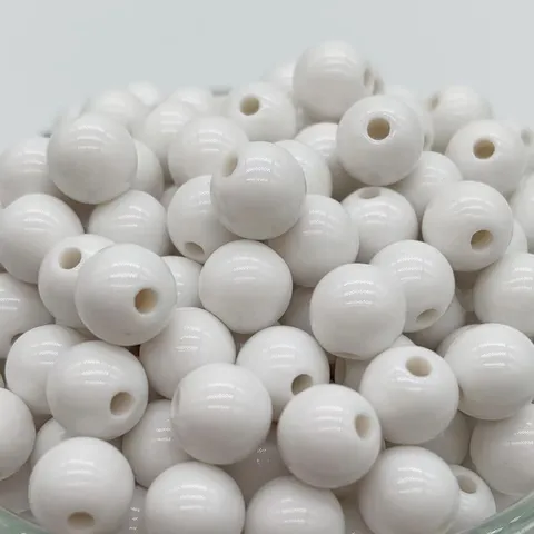 Bunte Acryl Runde Perlen Bonbon Macaron Glatte Loch Lose Perlen Für DIY Schmuckherstellung Handwerk Armband Zubehör