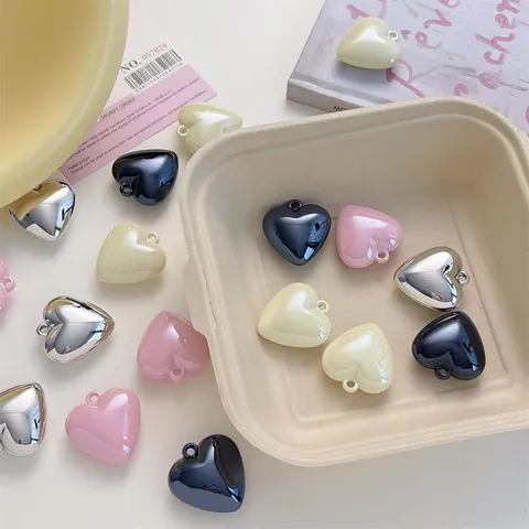 DIY Herzförmige Acryl Anhänger Bunte Spiegel Handwerk Charms Für Schmuckherstellung Schlüsselbund Tasche Hängende Dekoration Zubehör