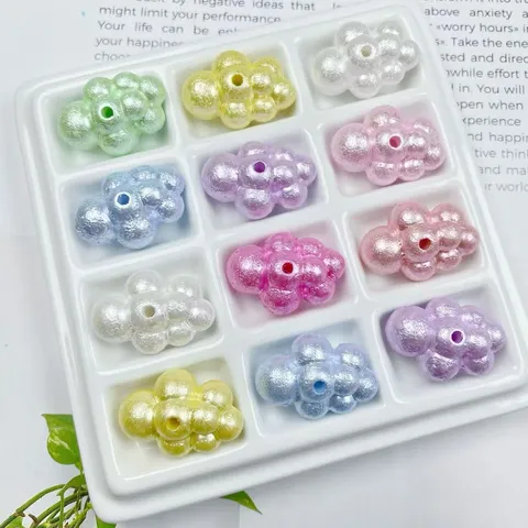 Acryl Wolken Perlen Seidenperle Effekt Lose Perlen DIY Handgemachte Handy Kette Schmuck Zubehör