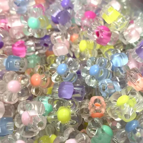 Acryl Blumen Perlen Perle-in-Perle Lose Perlen Für DIY Schmuck Herstellung Auto Hängen Schuhe Tasche Kleidungsstücke Zubehör