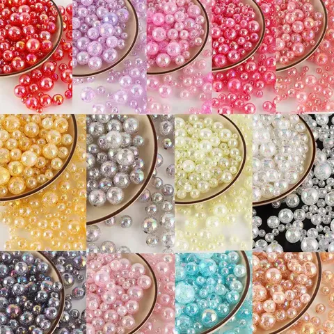 Bunte Acryl Craquelé Popcorn Perlen Irisierende Lose Perlen Für Handgemachte DIY Schmuck Herstellung Zubehör