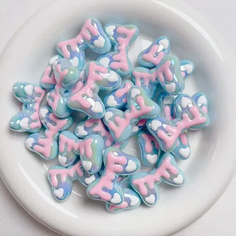 Süße Acryl Macaron Schleife Lose Perlen Handbemalt DIY HandyKette Haarschmuck Schlüsselanhänger Schmuckherstellung Befunde