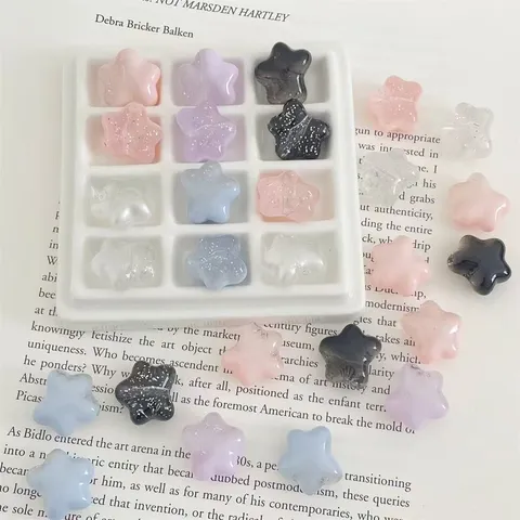 Acryl Silberpulver Creme Unregelmäßige Pentagramm Lose Perlen Kinder DIY Handgemachte Perlen Armband Halskette Schmuck Zubehör