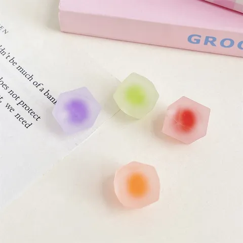Acryl Lose Perlen Rautenblock Zweifarbig Matte Perlen Für Haarseil Zubehör DIY Schmuckherstellung