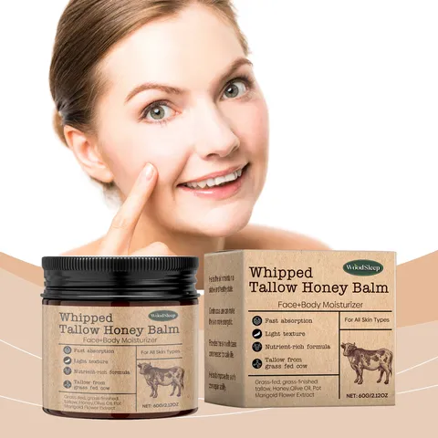 WOODSLEEP Whipped Tallow Honey Balm Face And Body Moisturizer Deep Hydration Nourishing Skin Care Cream