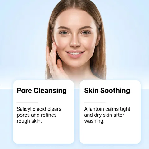 Detergente Schiumogeno Purificante Con Acido Salicilico Pulizia Quotidiana Delicata Viso e Corpo Cura Della Pelle Idratante