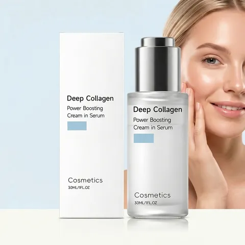 Deep Collagen Power Boosting Face Serum Hydrating And Anti Aging Facial Essence Daily Moisturizing Skincare Treatment