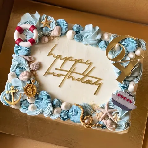 Adorno para Tarta de Cumpleaños de Acrílico Espejo Oro Plata Letras Mesa de Postres Decoración Estilo Ins Accesorios para Tarta de Cumpleaños Ornamento Lateral