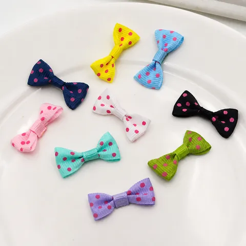 Kids Hair Bows Mini Ribbon Polka Dot Bowknot Hair Clips Cute Hair Accessories For Children And Pets Daily Decoration