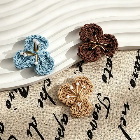 Handmade Cotton Grass Flower DIY Accessories Cute Floral Applique For Hair Clips Brooches Crafts Crafting Supplies