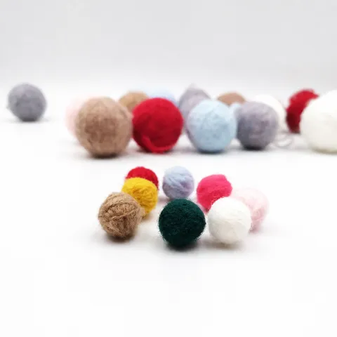 Handmade Mohair Winding Balls DIY Earring Accessories Craft Supplies Candy Color Pom Poms Home Wall Hanging Decor