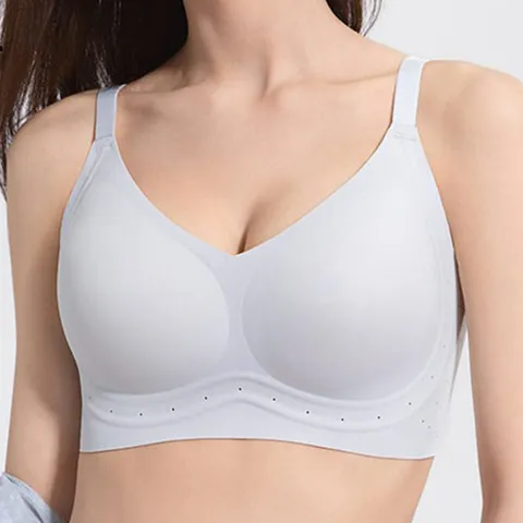 Reggiseno Senza Cuciture Taglie Forti Jelly Wireless Traspirante Comfort Nude Intimo Supporto Morbido Spalline Regolabili