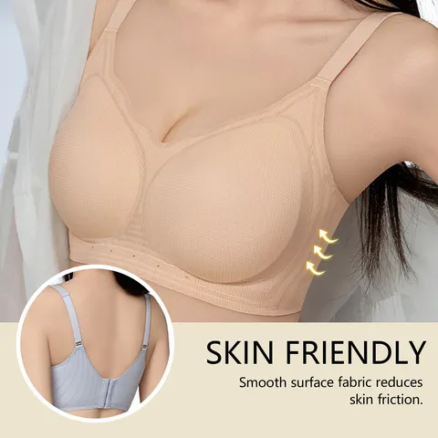Women's Seamless Push Up Bra Comfort Wireless Minimalist Daily Bra Solid Color Underwear