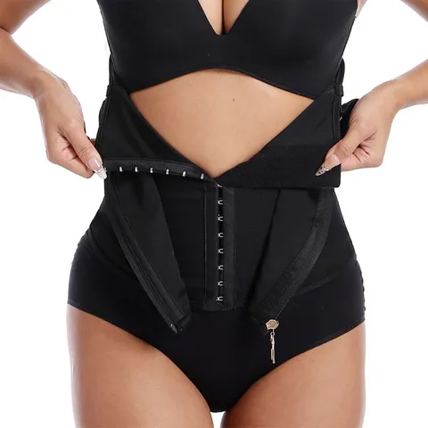 Women Waist Trainer Neoprene Sweat Slimming Belt Zipper Shapewear Body Shaper Fitness Workout Waist Cincher