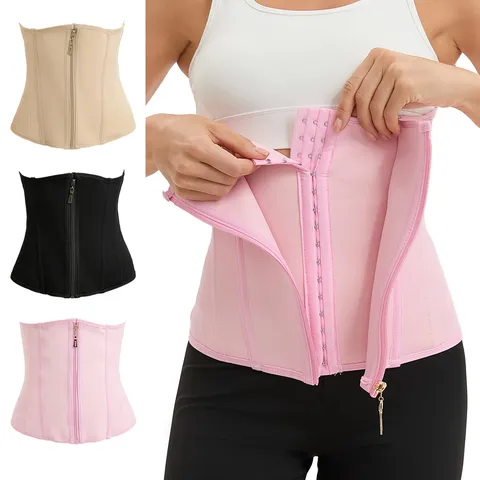 Women Waist Trainer Neoprene Sweat Slimming Belt Zipper Shapewear Body Shaper Fitness Workout Waist Cincher