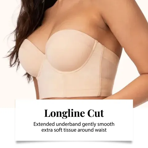 Sujetador Bandeau Largo Sin Tirantes para Mujer Antideslizante Push Up Sin Costuras Ropa Interior Cómoda Transpirable