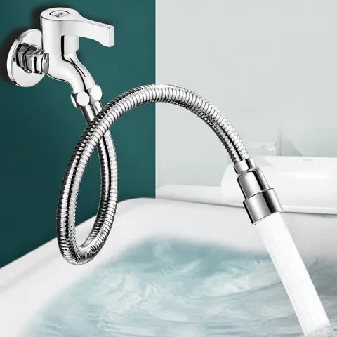 Stainless Steel Faucet Extender Universal Rotatable Flexible Extension Pipe Kitchen Sink Anti Splash Tap Nozzle