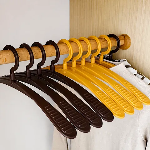Wide Shoulder Trace Proof Plastic Clothes Hangers Non Slip Seamless Drying Rack For Wardrobe Bedroom Closet Organizer